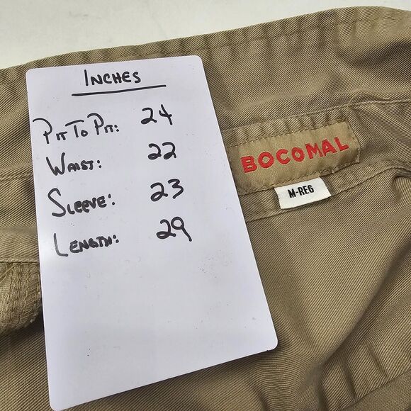 Bocomal FR Shirt Mens Medium Workwear Tan Utility Fire Resistant NEPA2112 CAT2 - Picture 6 of 7